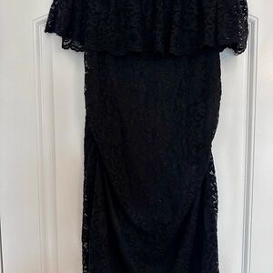 Pinkblush Black Off-Shoulder Sheath Dress